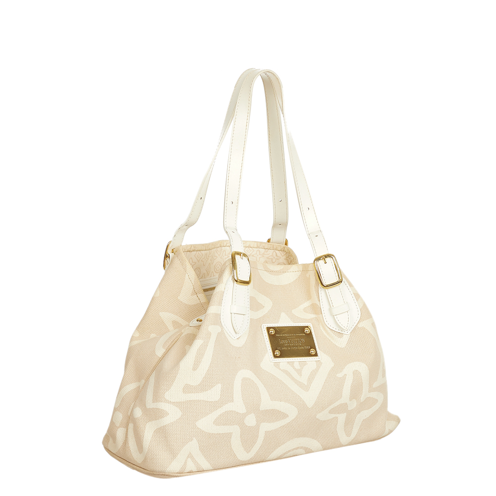 

Louis Vuitton Beige Canvas Tahitienne Cabas PM Bag