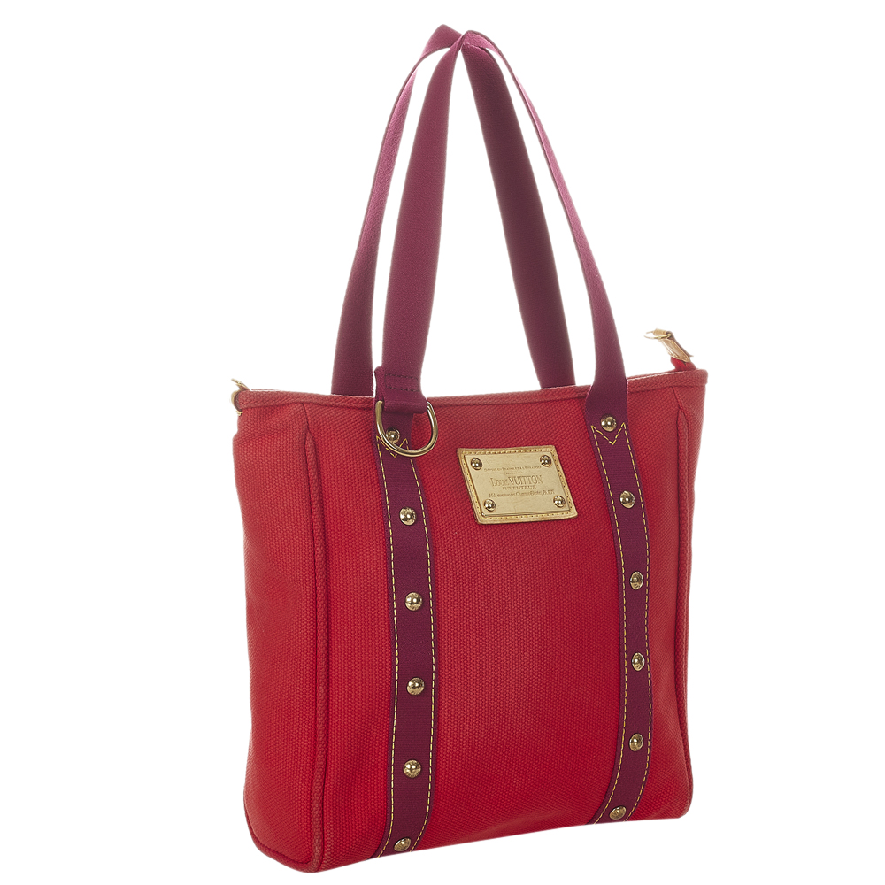 

Louis Vuitton Red Canvas Antigua Cabas MM Bag, Purple
