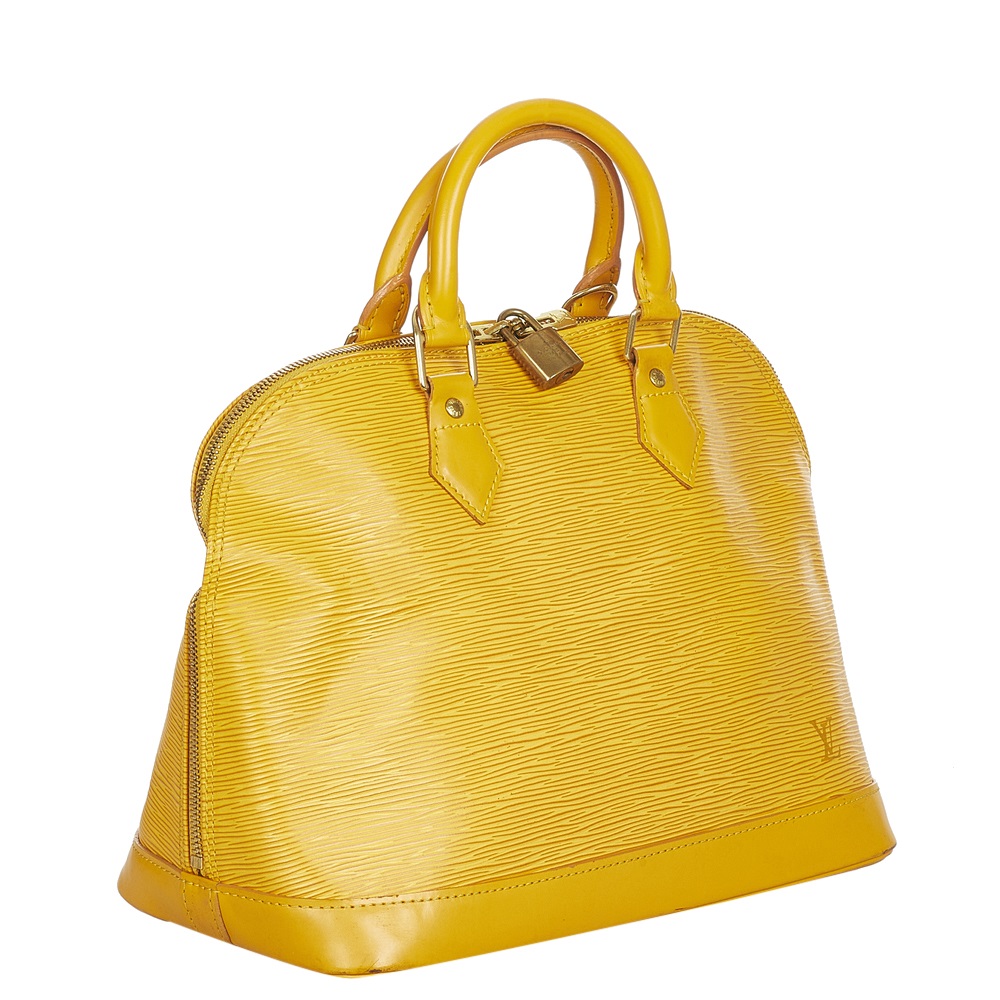 

Louis Vuitton Yellow Epi Leather Alma PM Bag
