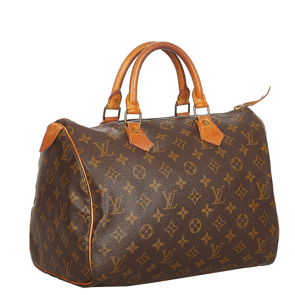 

Louis Vuitton Brown Monogram Canvas Speedy 30 Top Handle Bag