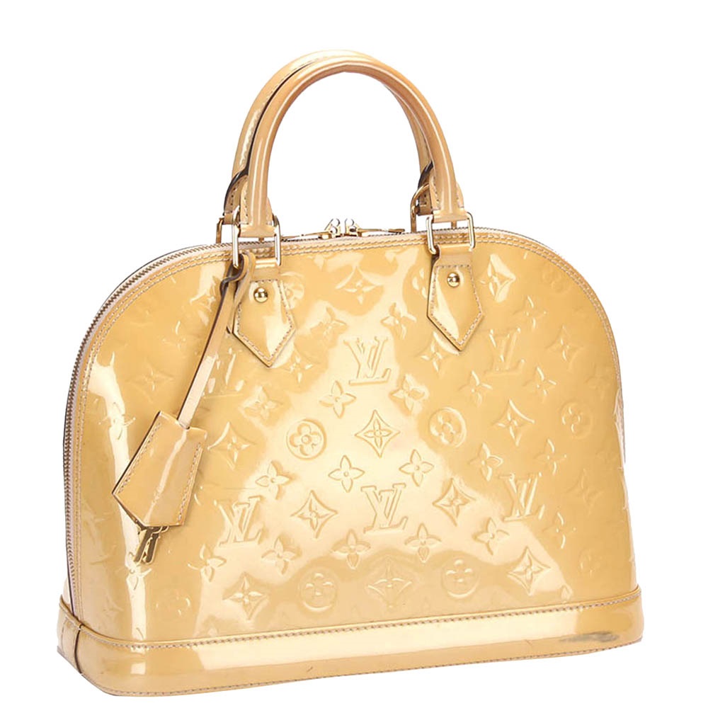 

Louis Vuitton Beige Monogram Vernis Alma PM Bag