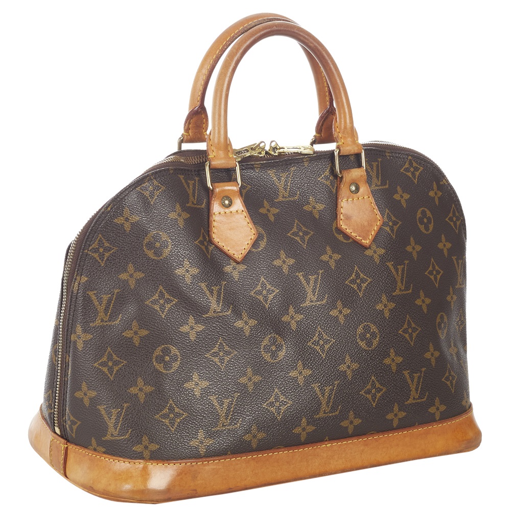 

Louis Vuitton Monogram Leather Alma PM Bag, Brown