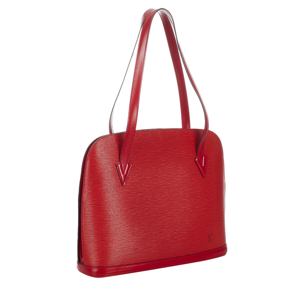 

Louis Vuitton Red Epi Leather Lussac Bag