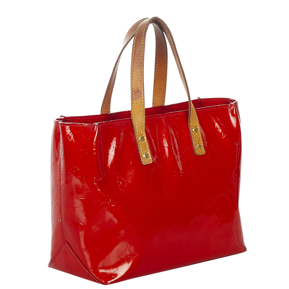 

Louis Vuitton Red Monogram Vernis Reade PM Bag, Brown
