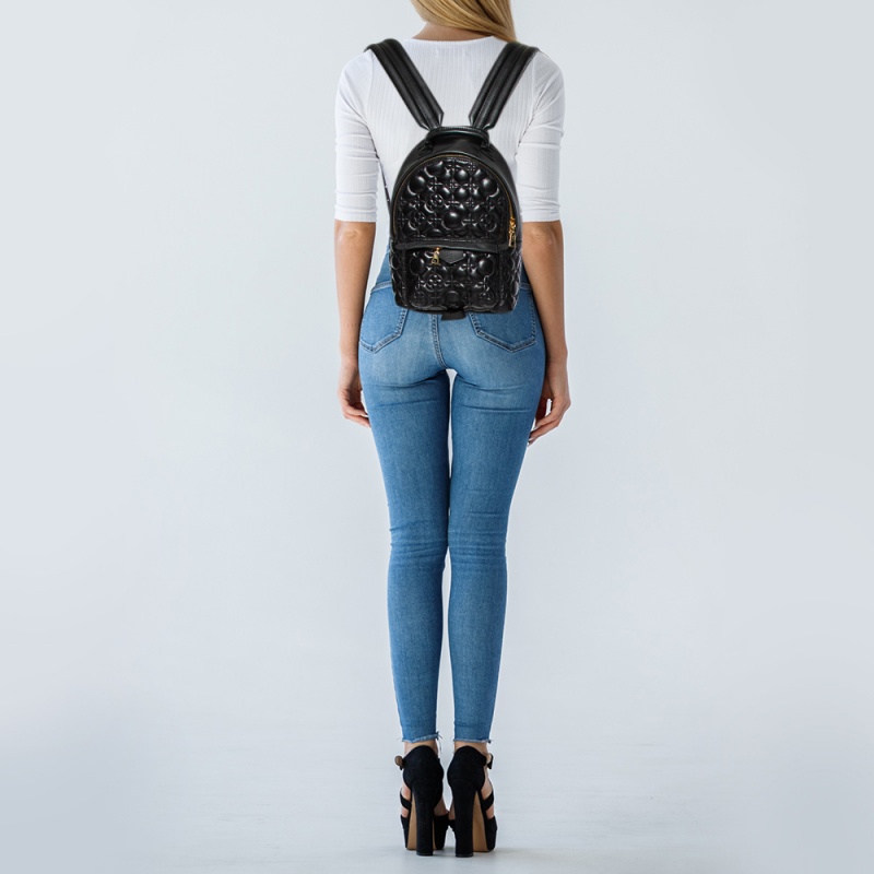 

Louis Vuitton Black Flower Malletage Leather Palm Springs PM Backpack