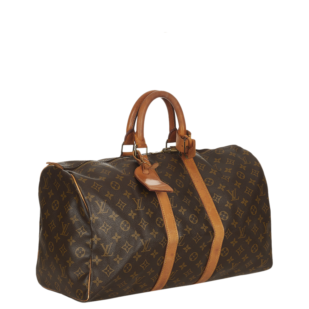 

Louis Vuitton Monogram Canvas Keepall 45 Bag, Brown