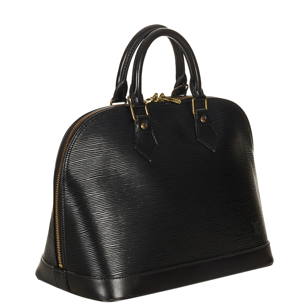 

Louis Vuitton Black Epi Leather Alma PM Bag