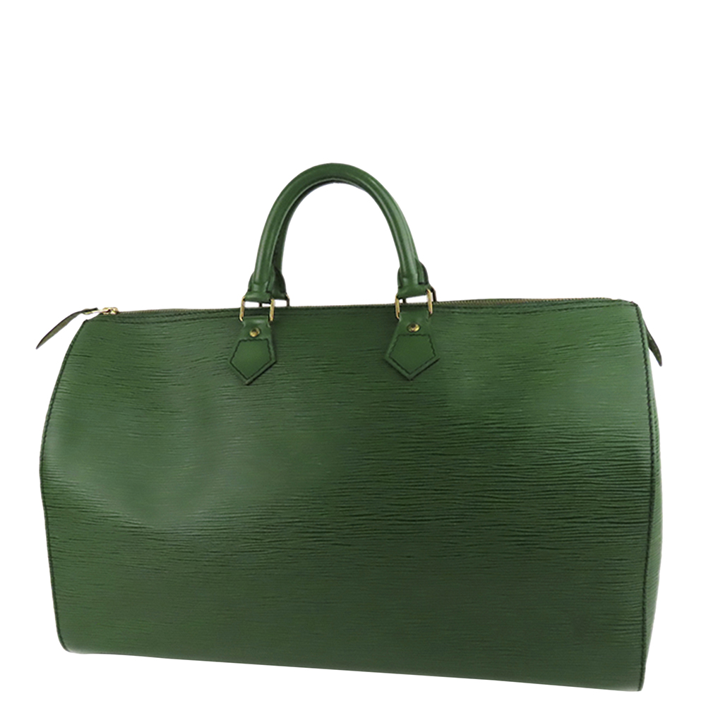 

Louis Vuitton Green Epi Leather Speedy 40 Satchel Bag