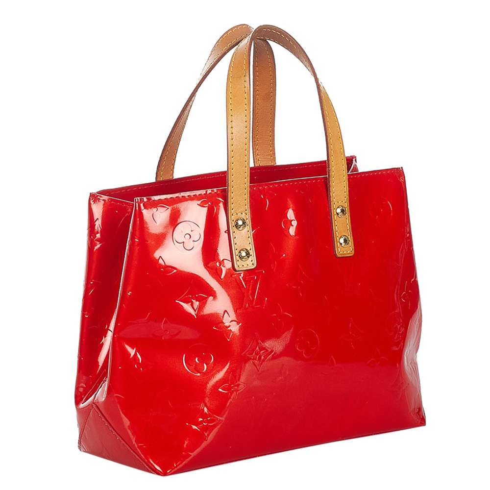 

Louis Vuitton Red Monogram Vernis Reade PM Bag, Brown