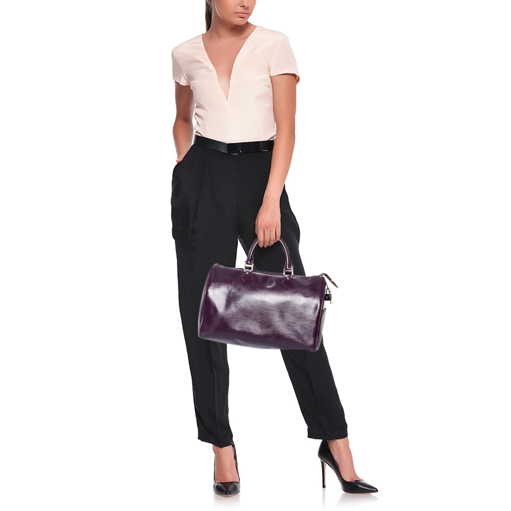 

Louis Vuitton Purple Epi Leather Speedy 30 Bag