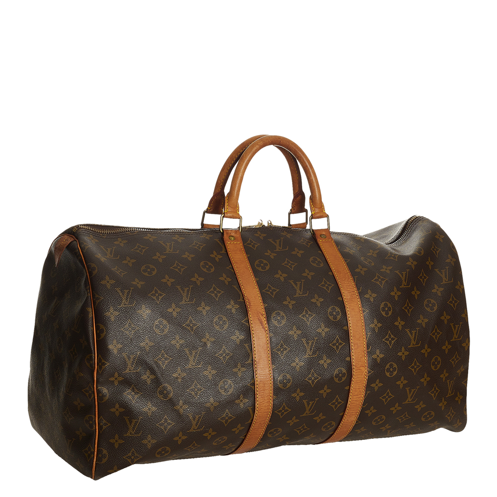

Louis Vuitton Monogram Canvas Keepall 55 Bag, Brown