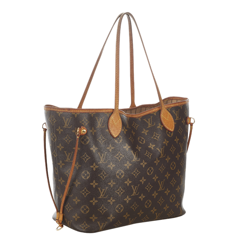 

Louis Vuitton Monogram Canvas Neverfull MM Bag, Brown