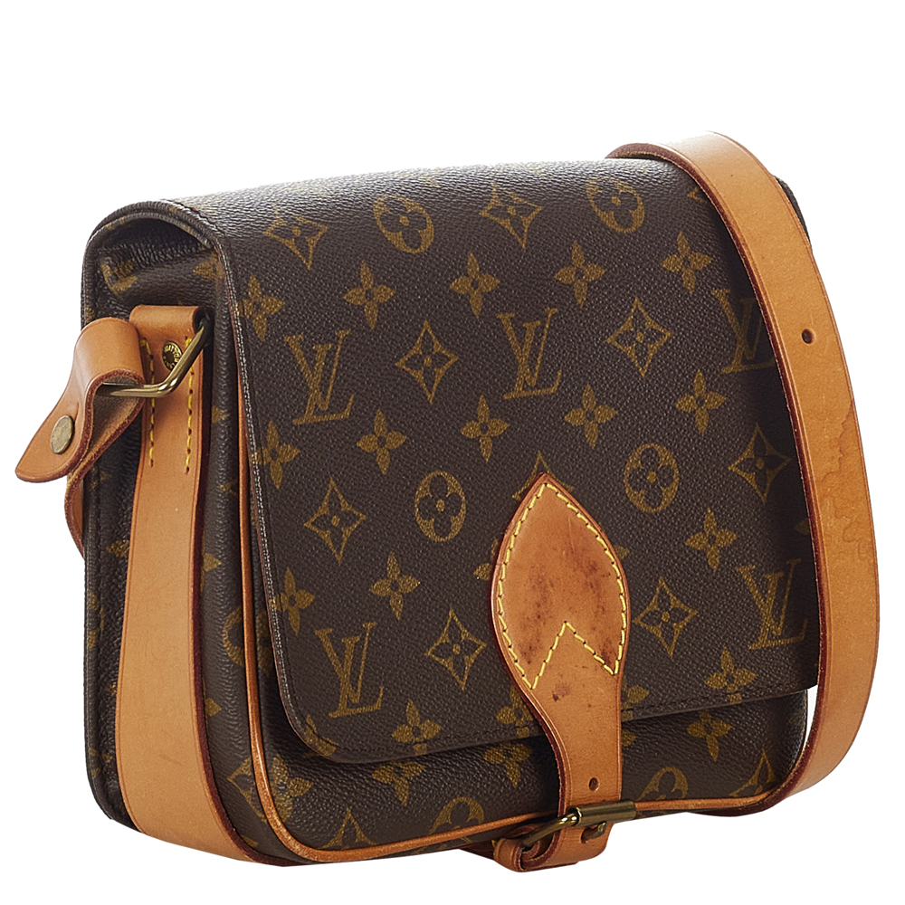 

Louis Vuitton Monogram Canvas Cartouchiere MM Bag, Brown