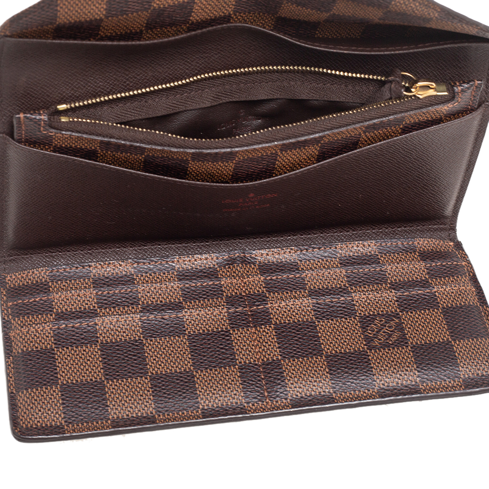 

Louis Vuitton Damier Ebene Canvas Josephine Wallet, Brown