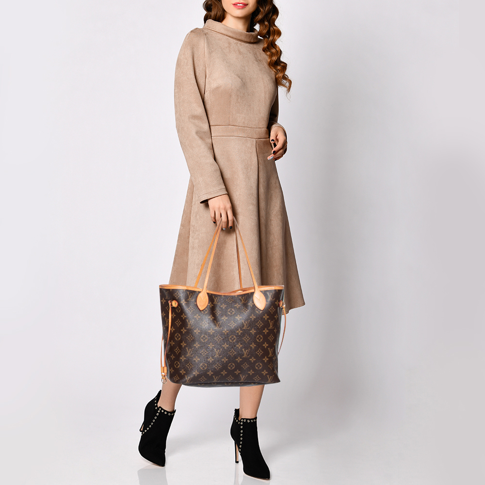 

Louis Vuitton Monogram Canvas Neverfull MM Bag, Brown