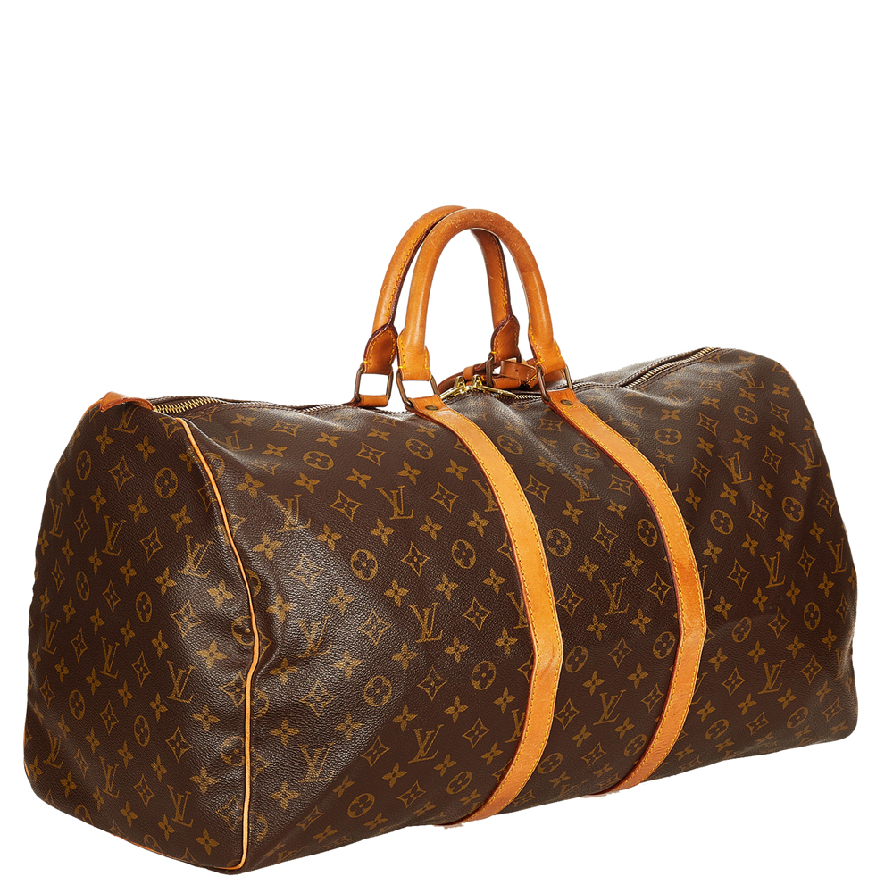 

Louis Vuitton Monogram Canvas Keepall 55 Bag, Brown