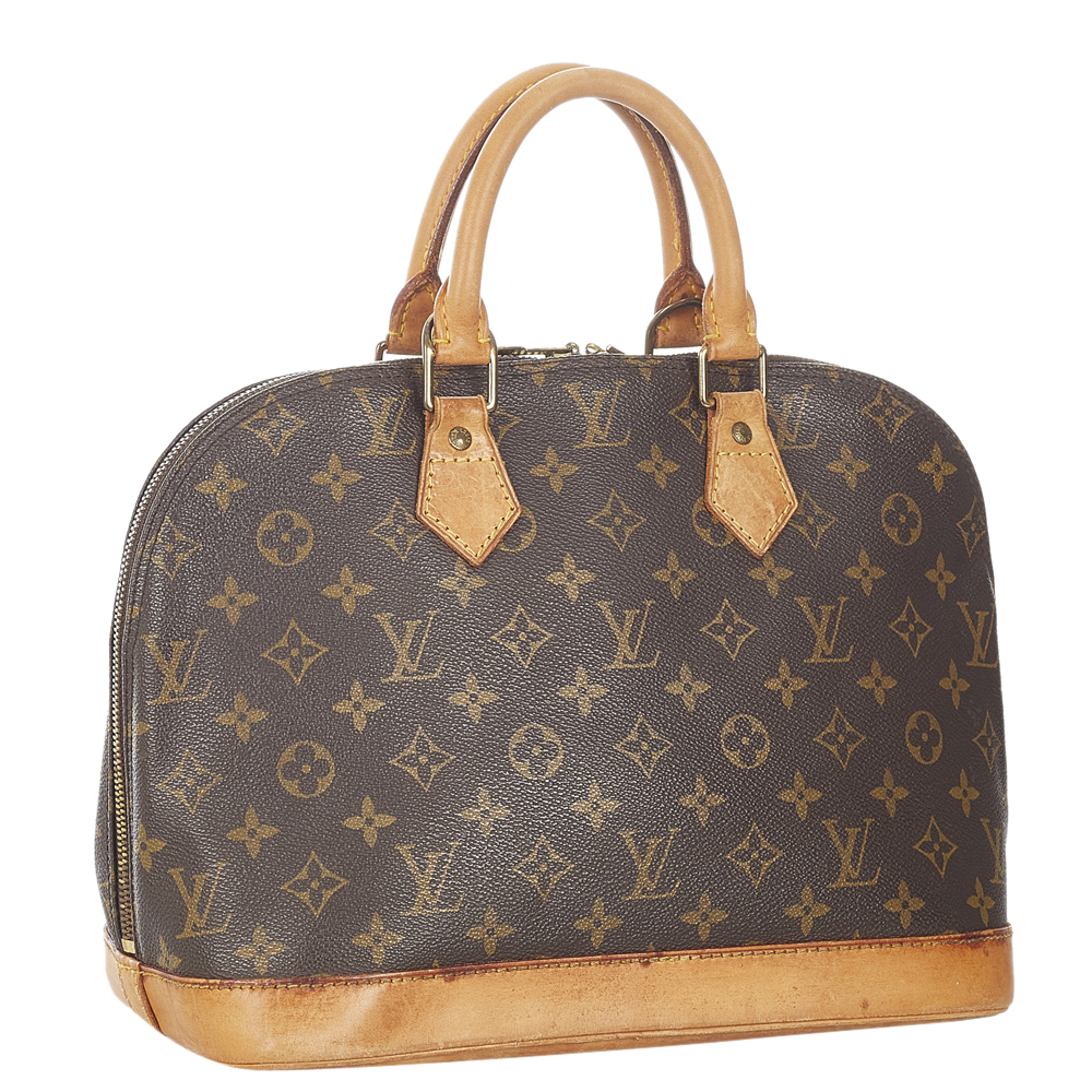 

Louis Vuitton Leather  Alma Satchels, Brown