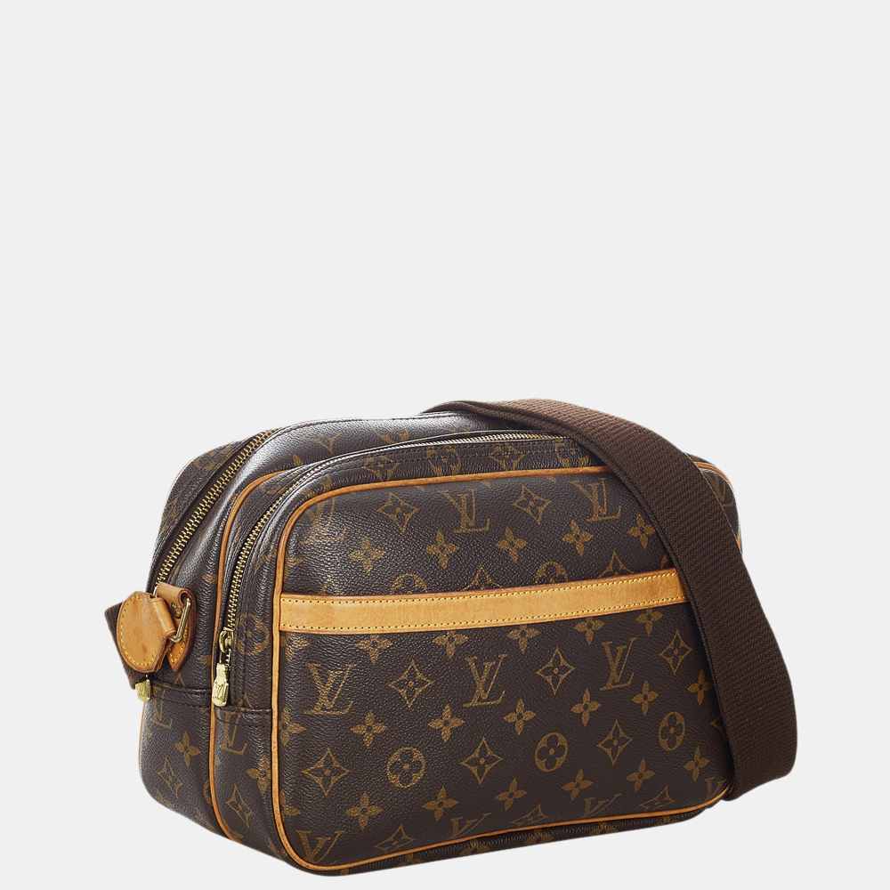 

Louis Vuitton Monogram Canvas Reporter PM Bag, Brown