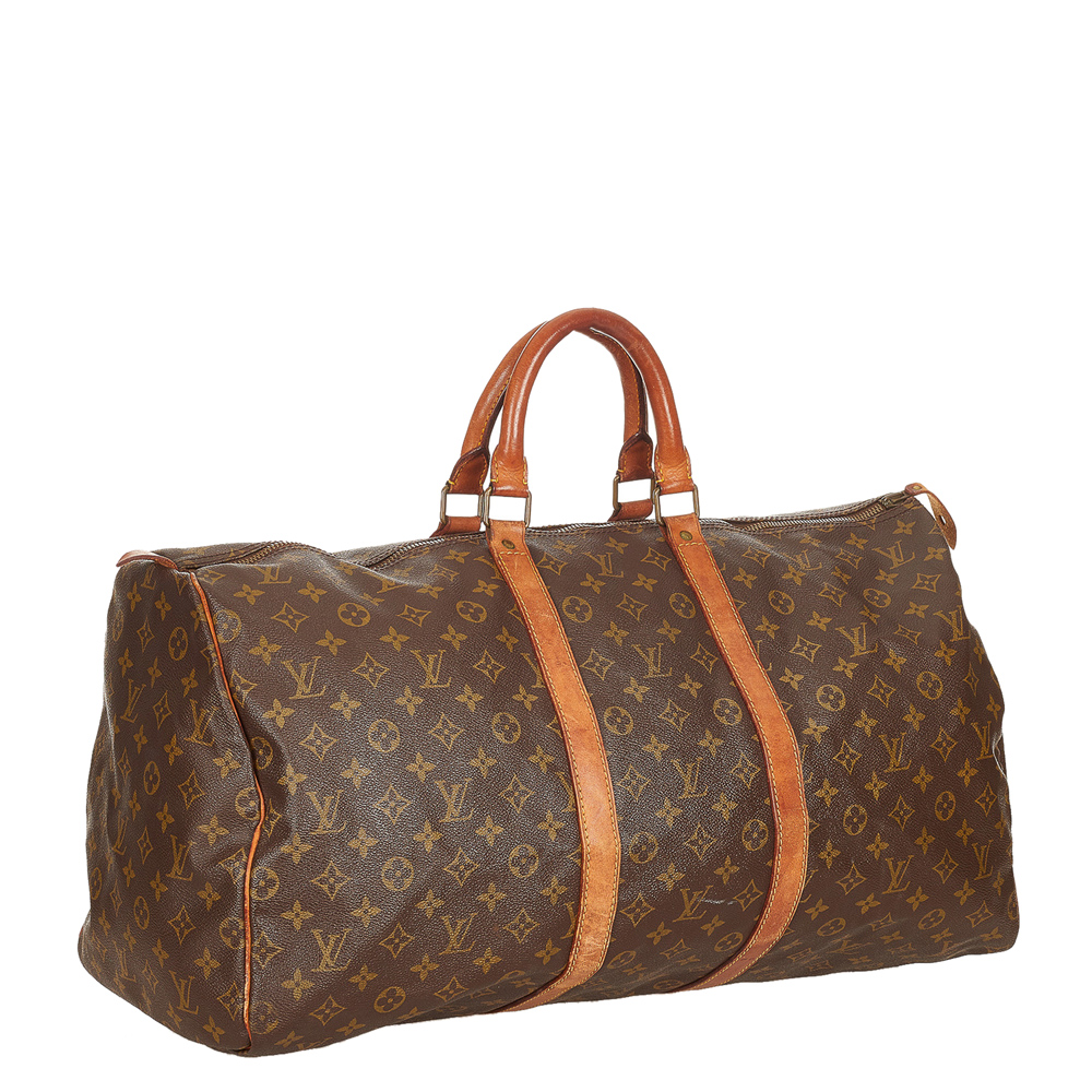 

Louis Vuitton Monogram Canvas Keepall 55 Bag, Brown