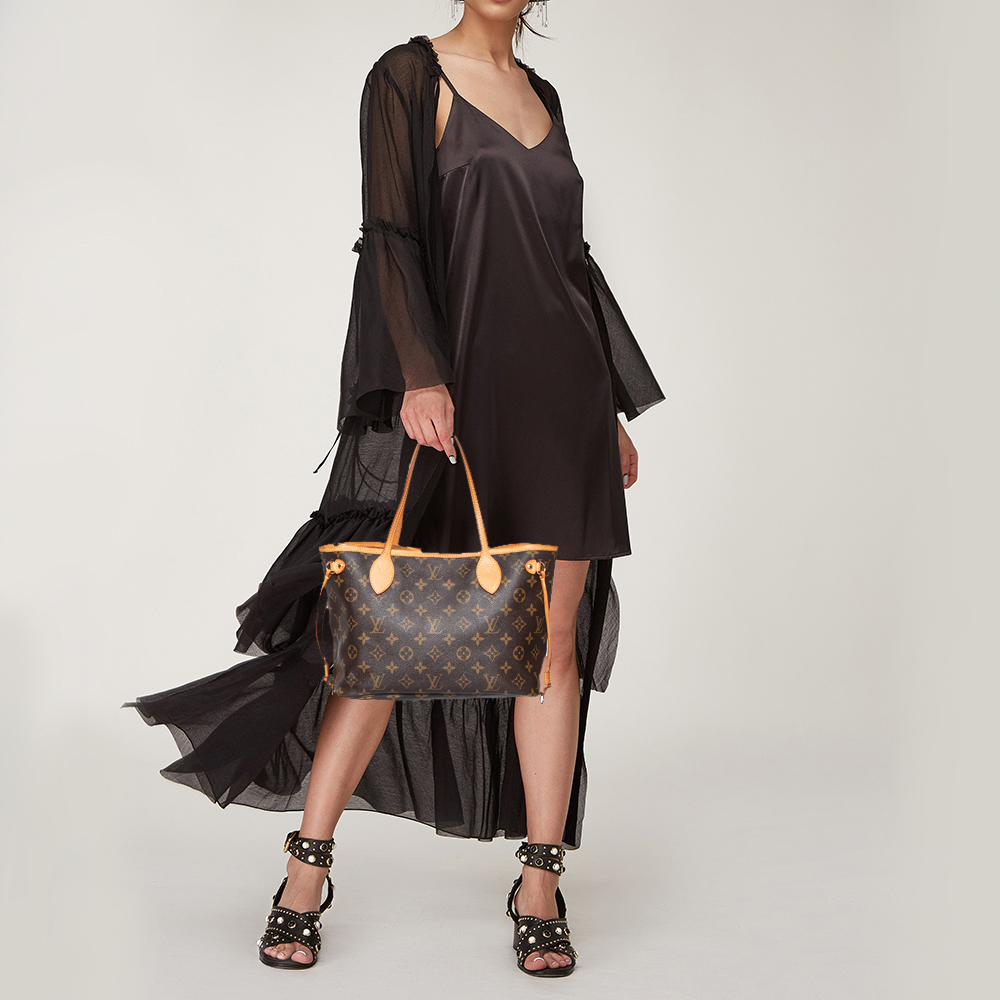 

Louis Vuitton Monogram Canvas Neverfull PM Tote, Brown