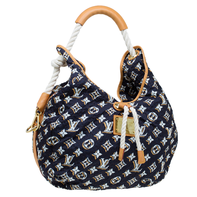 Louis Vuitton Navy Blue Monogram Nylon Limited Edition Bulles MM Bag at  1stDibs