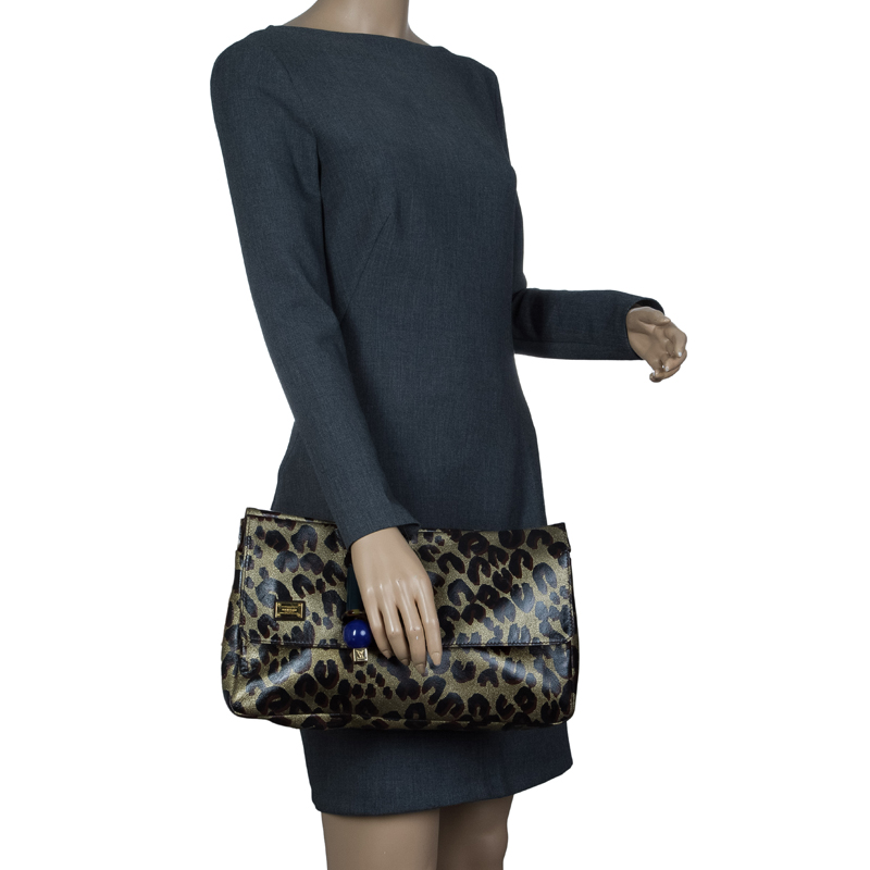 

Louis Vuitton Limited Edition Leopard Nocturne African Queen Clutch, Multicolor