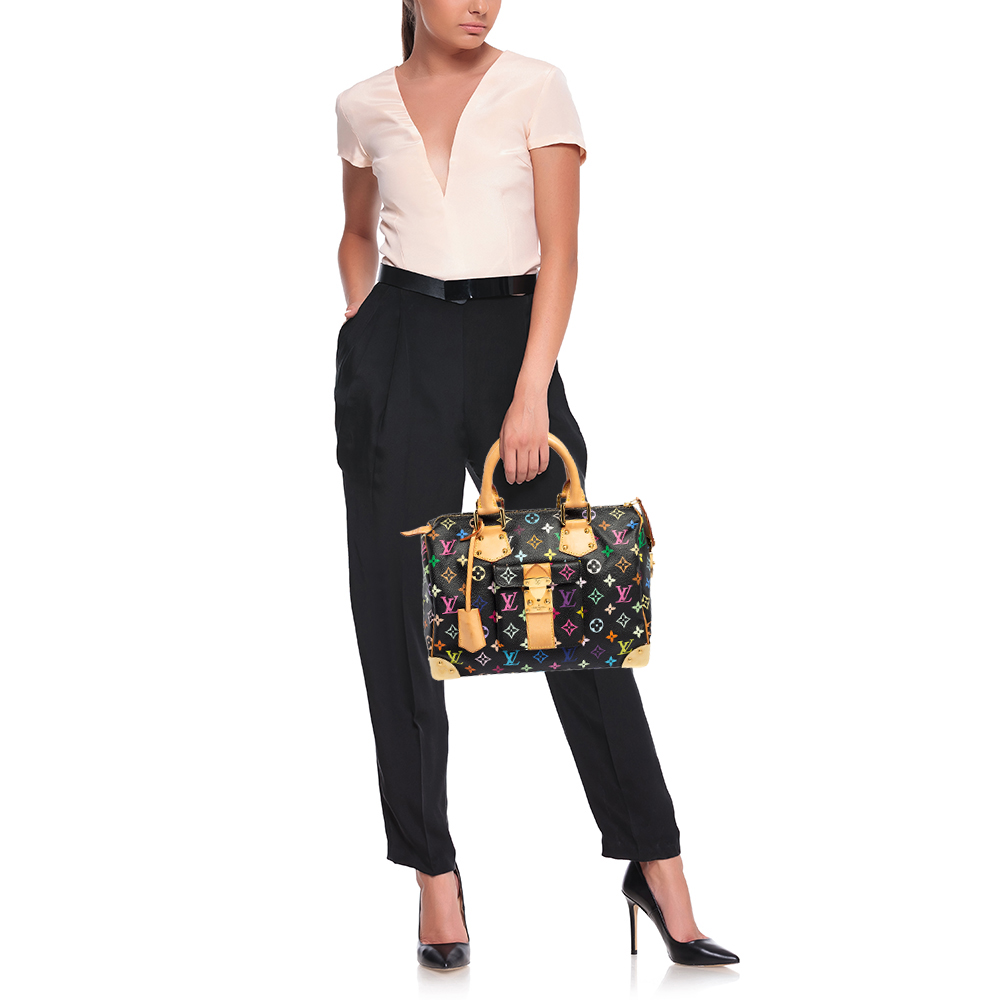

Louis Vuitton Black Monogram Multicolore Canvas Speedy 30 Bag