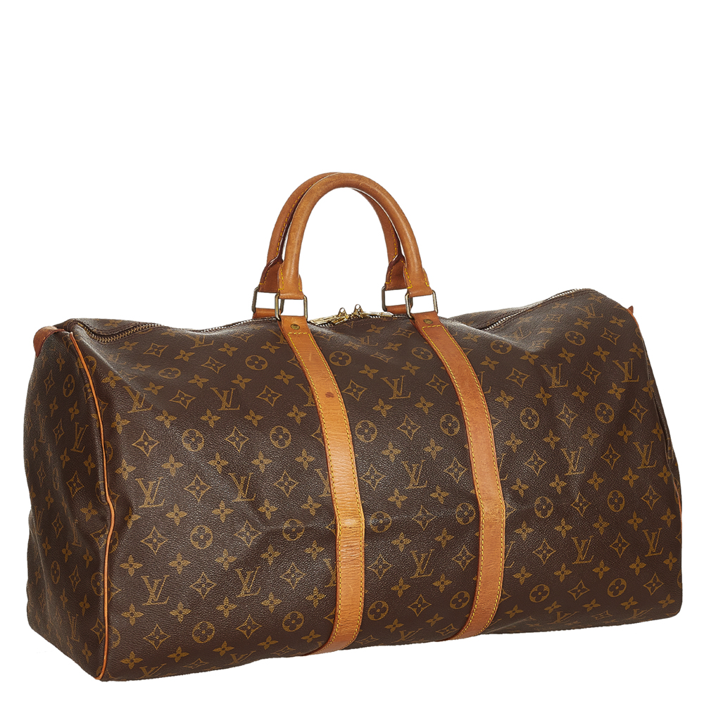 

Louis Vuitton Monogram Canvas Keepall 55 Bag, Brown