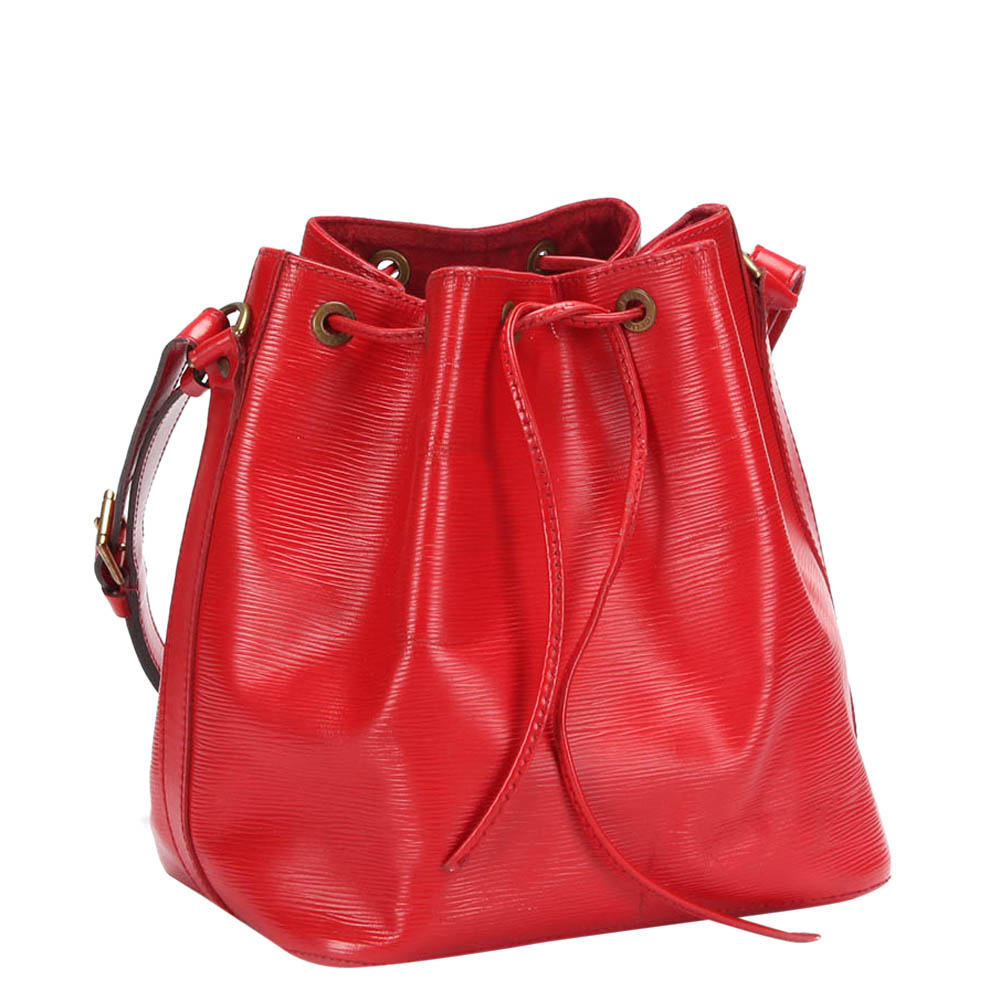 

Louis Vuitton Red Leather Petit Noe Shoulder Bag