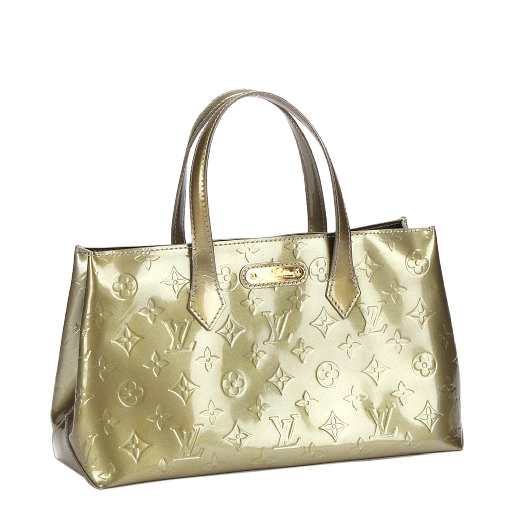 

Louis Vuitton Gold Monogram Vernis Wilshire PM Bag