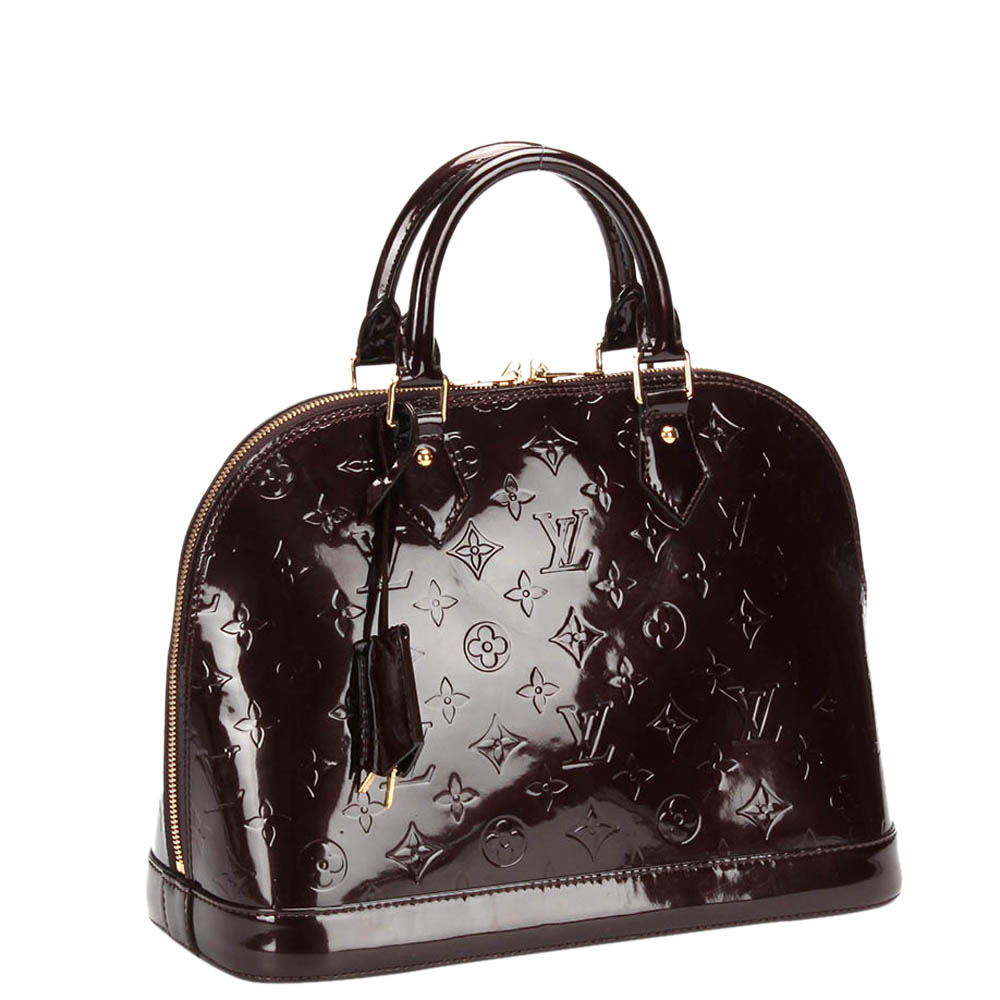 

Louis Vuitton Brown Monogram Vernis Alma PM Bag