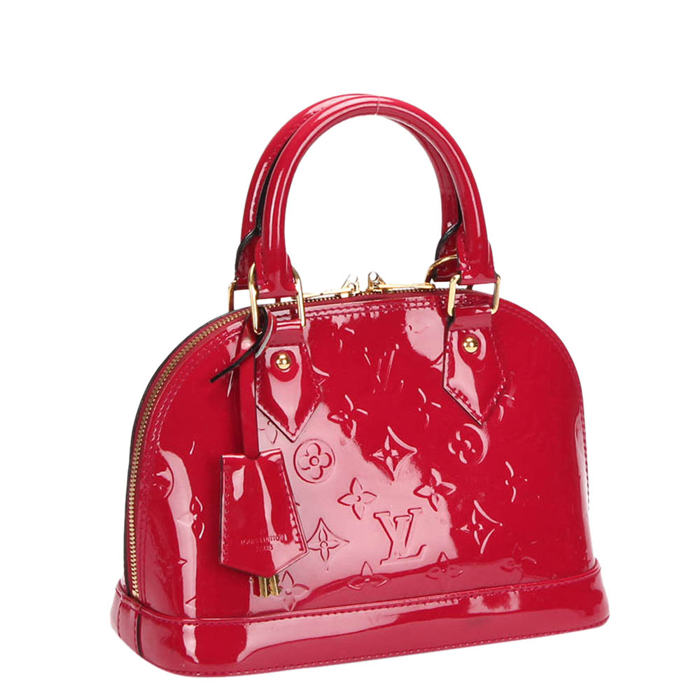 

Louis Vuitton Red Monogram Vernis Alma BB Bag