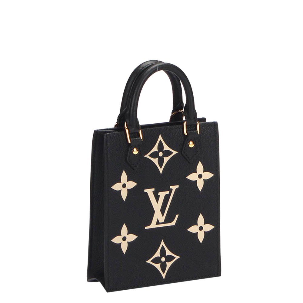 

Louis Vuitton Black Monogram Empreinte Canvas Petit Sac Plat Bag