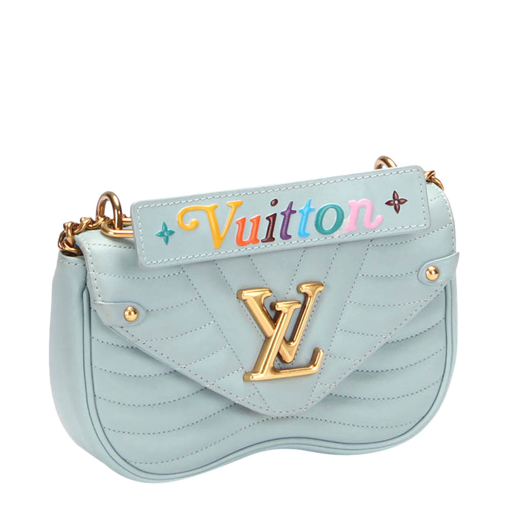 

Louis Vuitton Blue Leather New Wave PM Bag