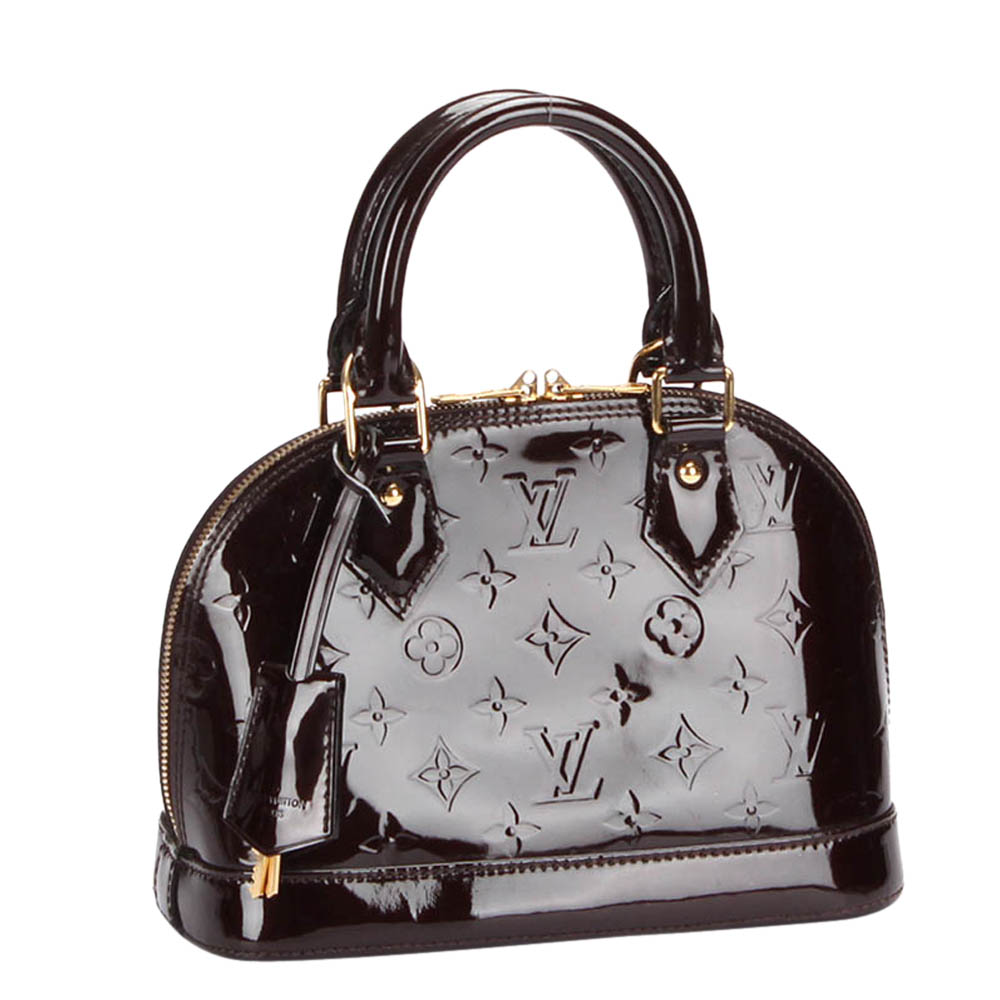 

Louis Vuitton Black Monogram Vernis Alma BB Bag