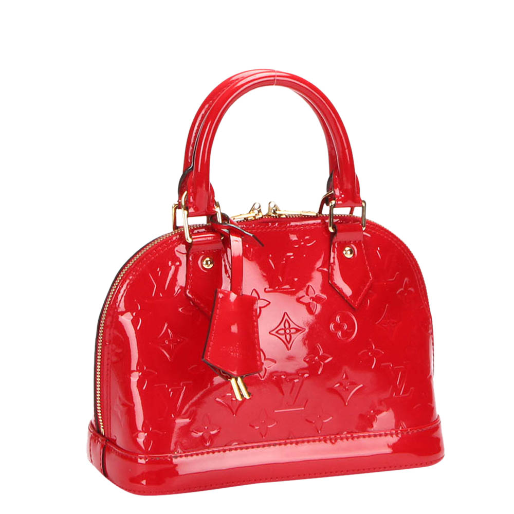 

Louis Vuitton Red Monogram Vernis Alma BB Bag
