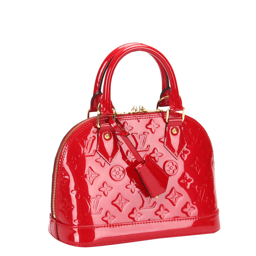 

Louis Vuitton Red Monogram Vernis Alma BB Bag