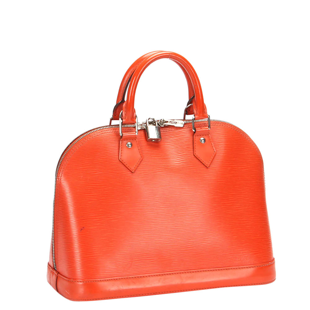 

Louis Vuitton Orange Epi Leather Alma PM Bag