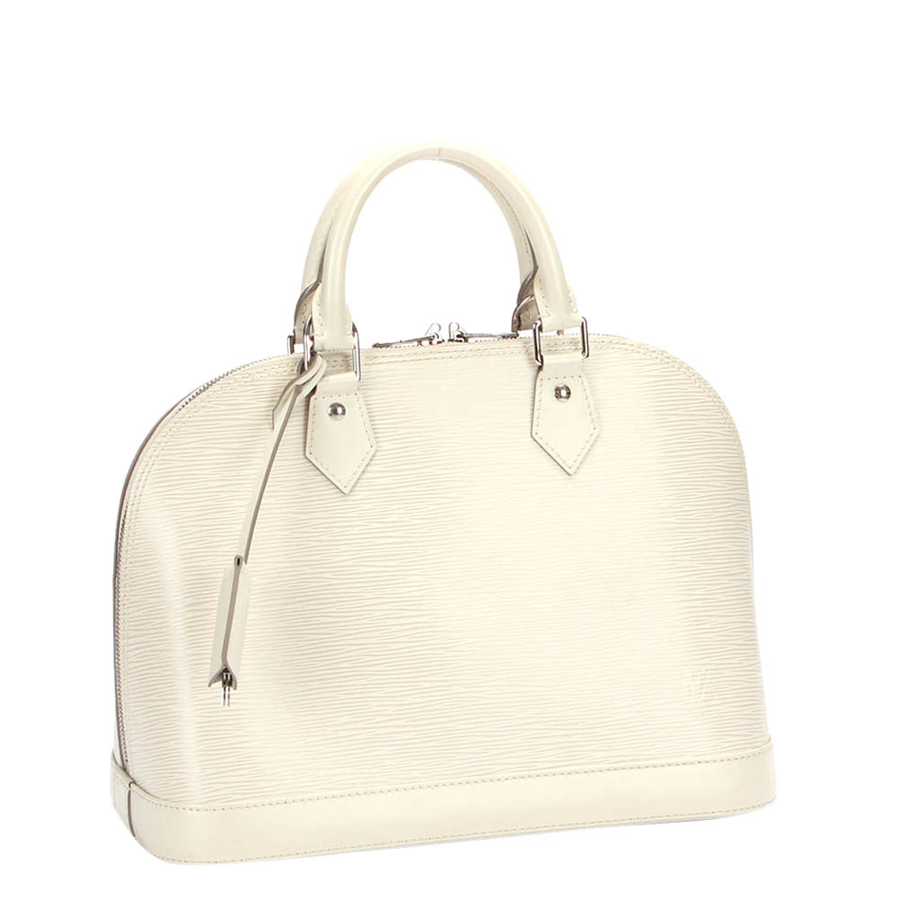 

Louis Vuitton White Epi Leather Alma PM Bag