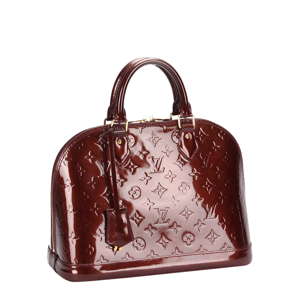 

Louis Vuitton Burgundy Monogram Vernis Alma PM Bag