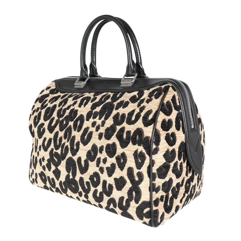 

Louis Vuitton x Stephen Sprouse Multi Jacquard Leopard Limited Edition Speedy 30 Satchel Bag, Beige