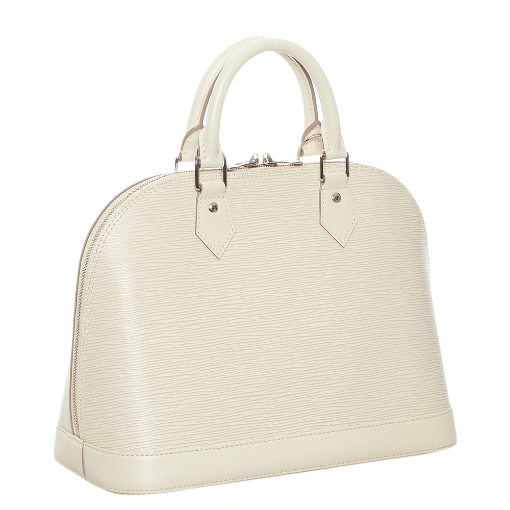 

Louis Vuitton Epi Canvas Alma PM Bag, White
