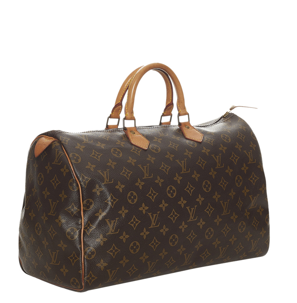 

Louis Vuitton Brown Monogram Canvas Speedy 40 Top Handle Bag