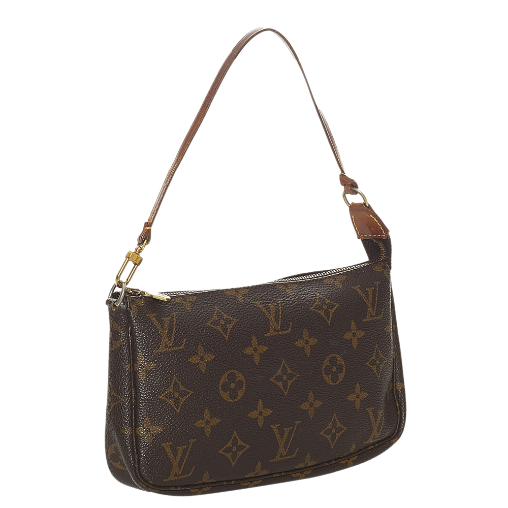 

Louis Vuitton Monogram Canvas Pochette Accessoires Bag, Brown