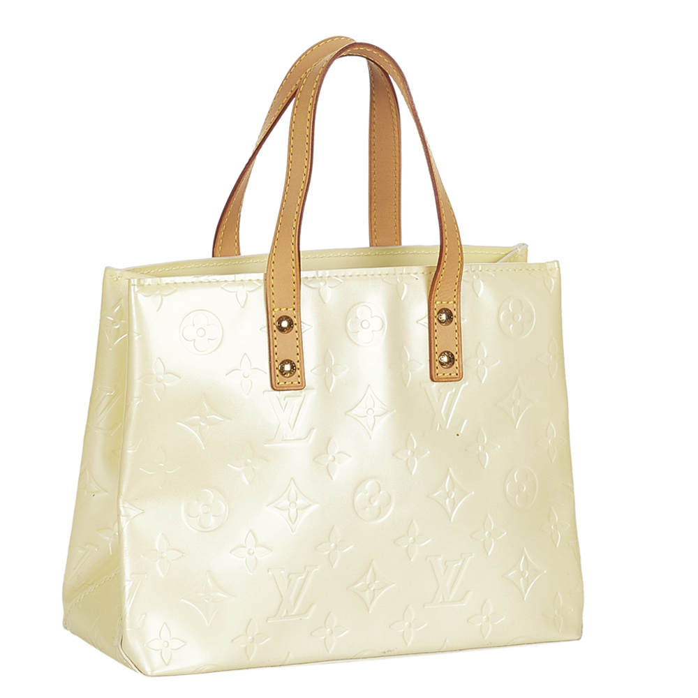 

Louis Vuitton White Monogram Vernis Reade PM Bag