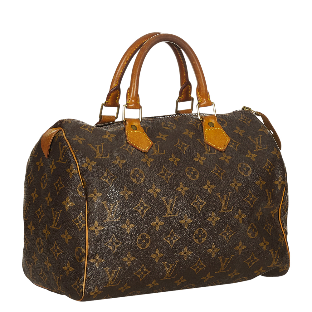 

Louis Vuitton Brown Monogram Canvas Speedy 30 Top Handle Bag
