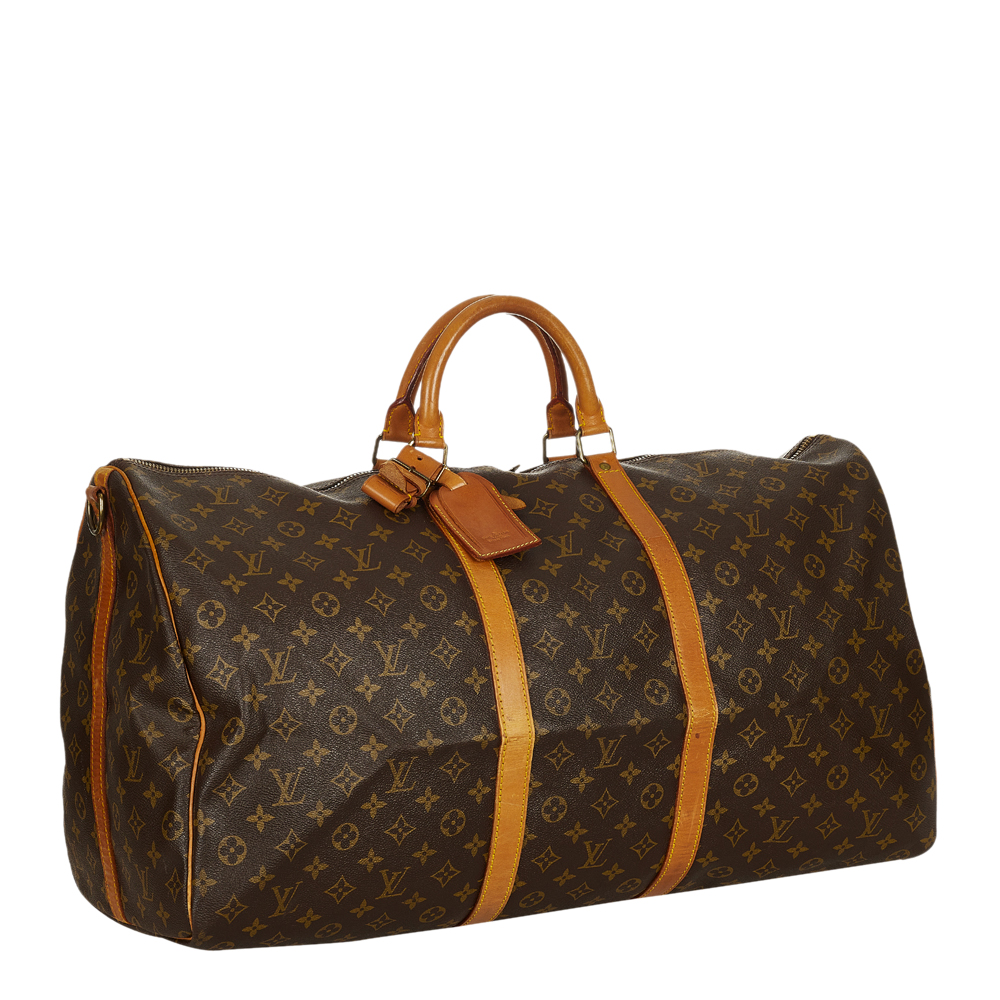 

Louis Vuitton Monogram Canvas Keepall Bandouliere 60 Bag, Brown