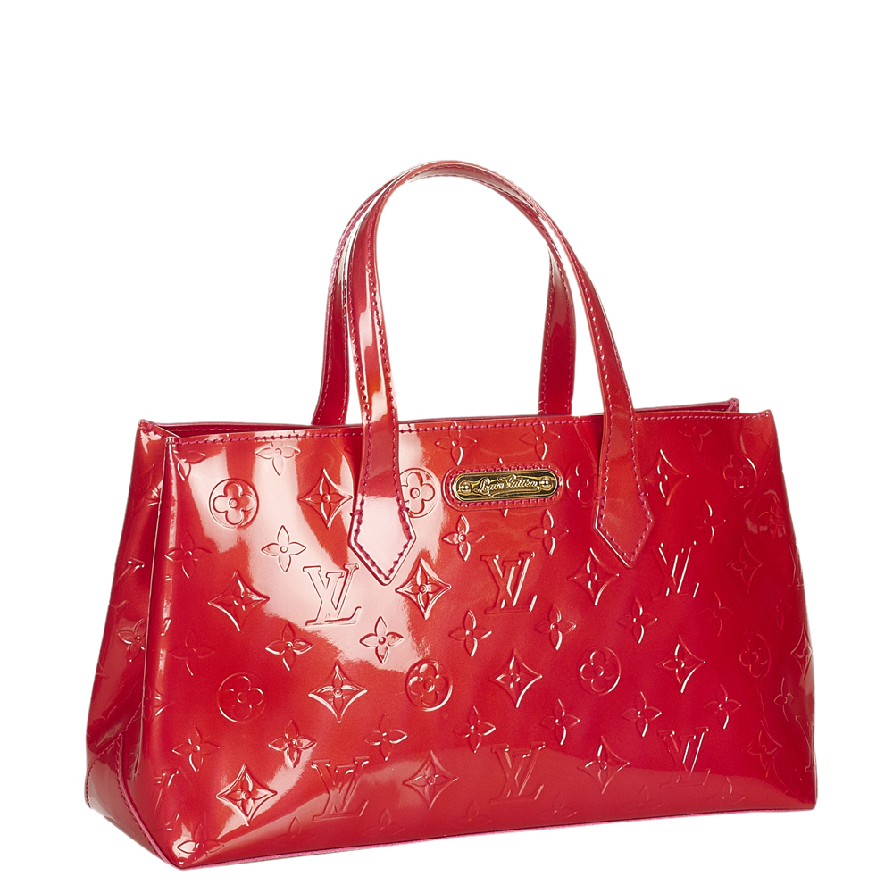 

Louis Vuitton Red Monogram Vernis Wilshire PM Bag