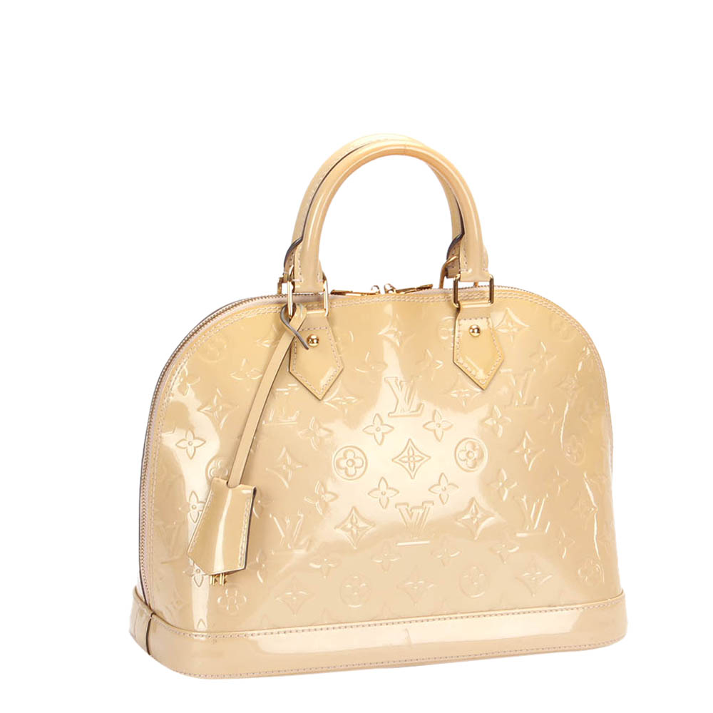 

Louis Vuitton Beige Monogram Vernis Alma PM Bag