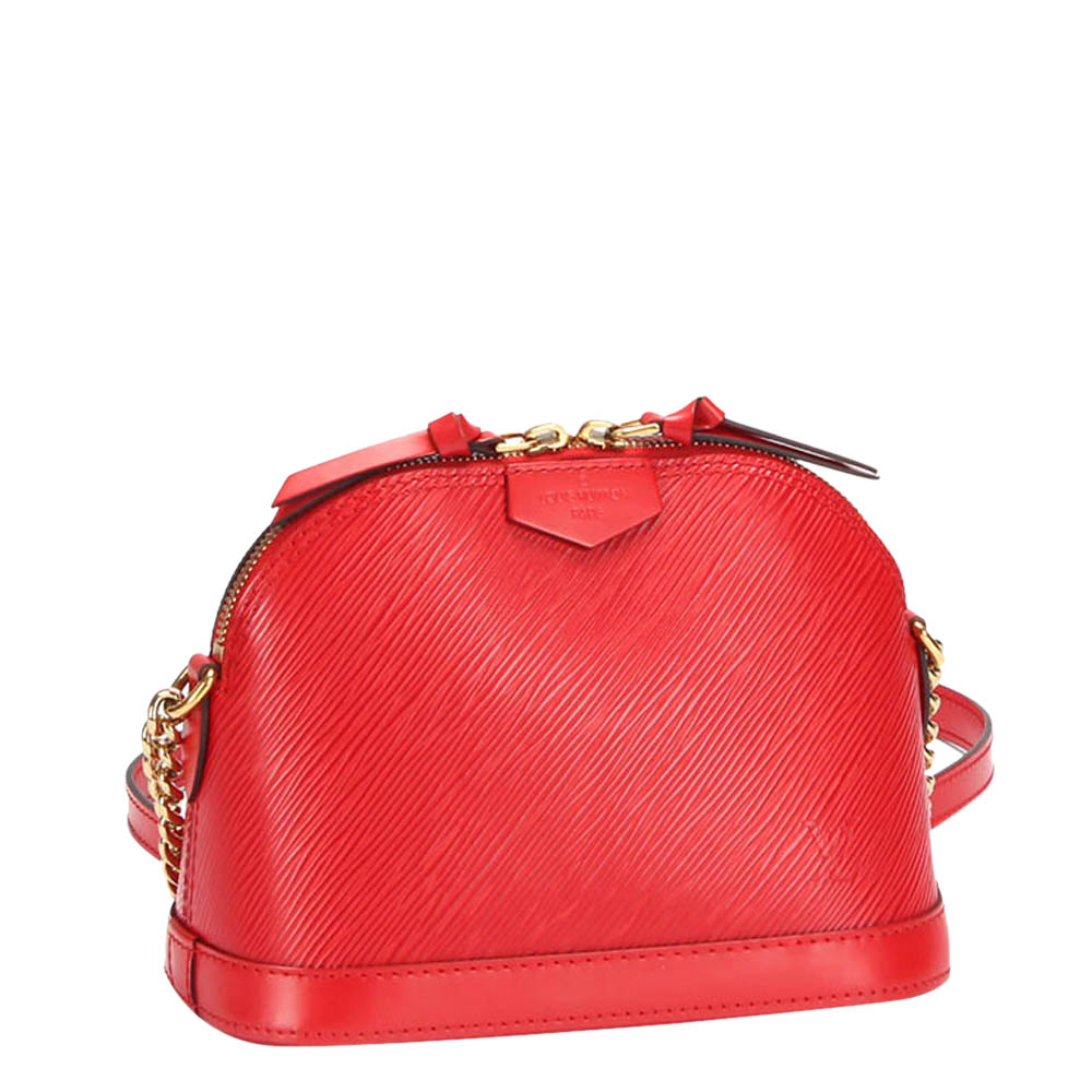 

Louis Vuitton Red Epi Leather Alma BB Bag